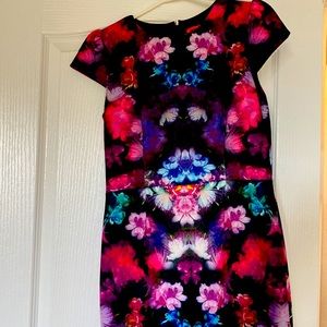 Betsy Johnson psychedelic, floral dress 3/$15